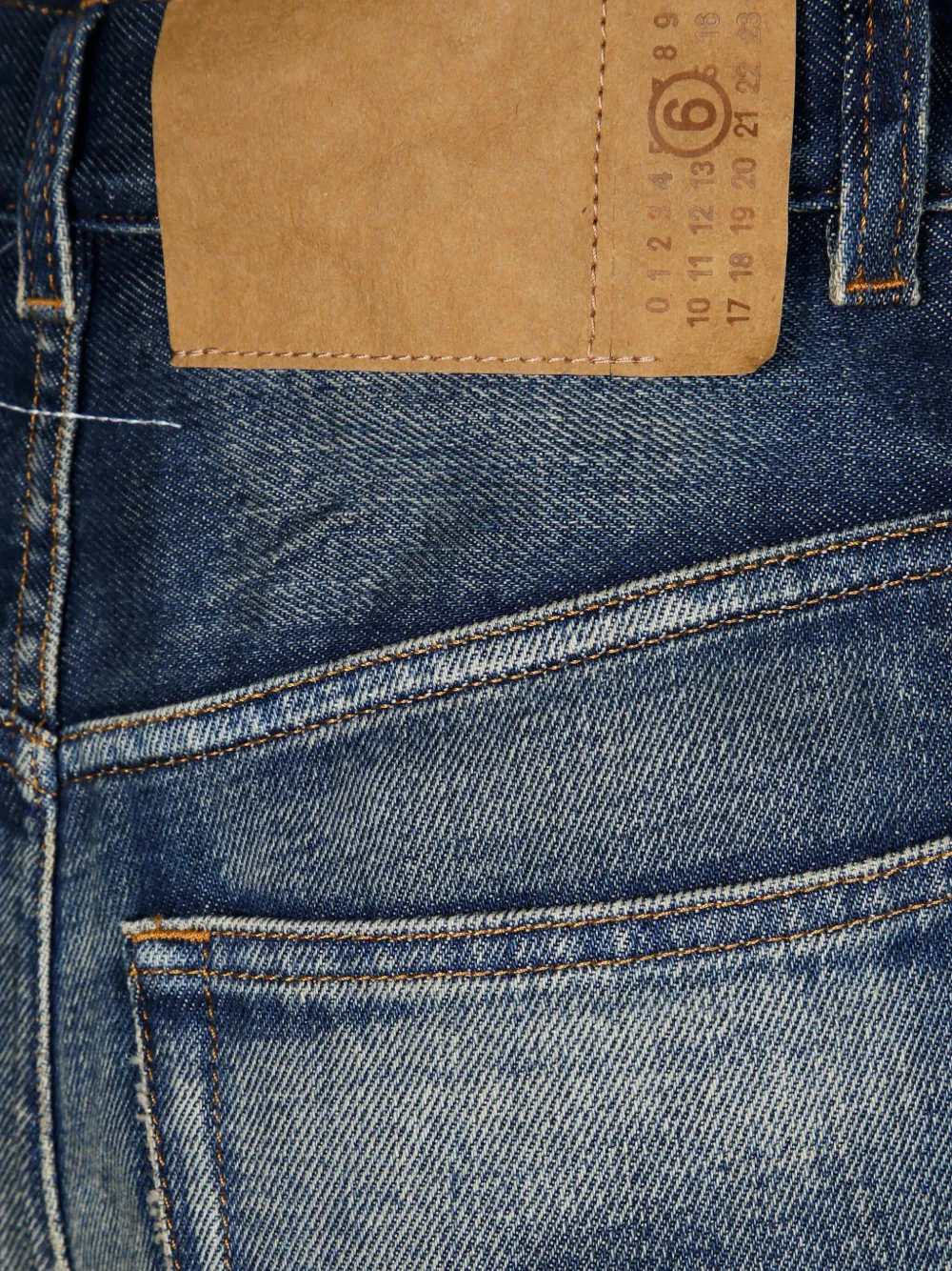 MM6 Maison Margiela Jeans met logopatch en vlakken Blauw