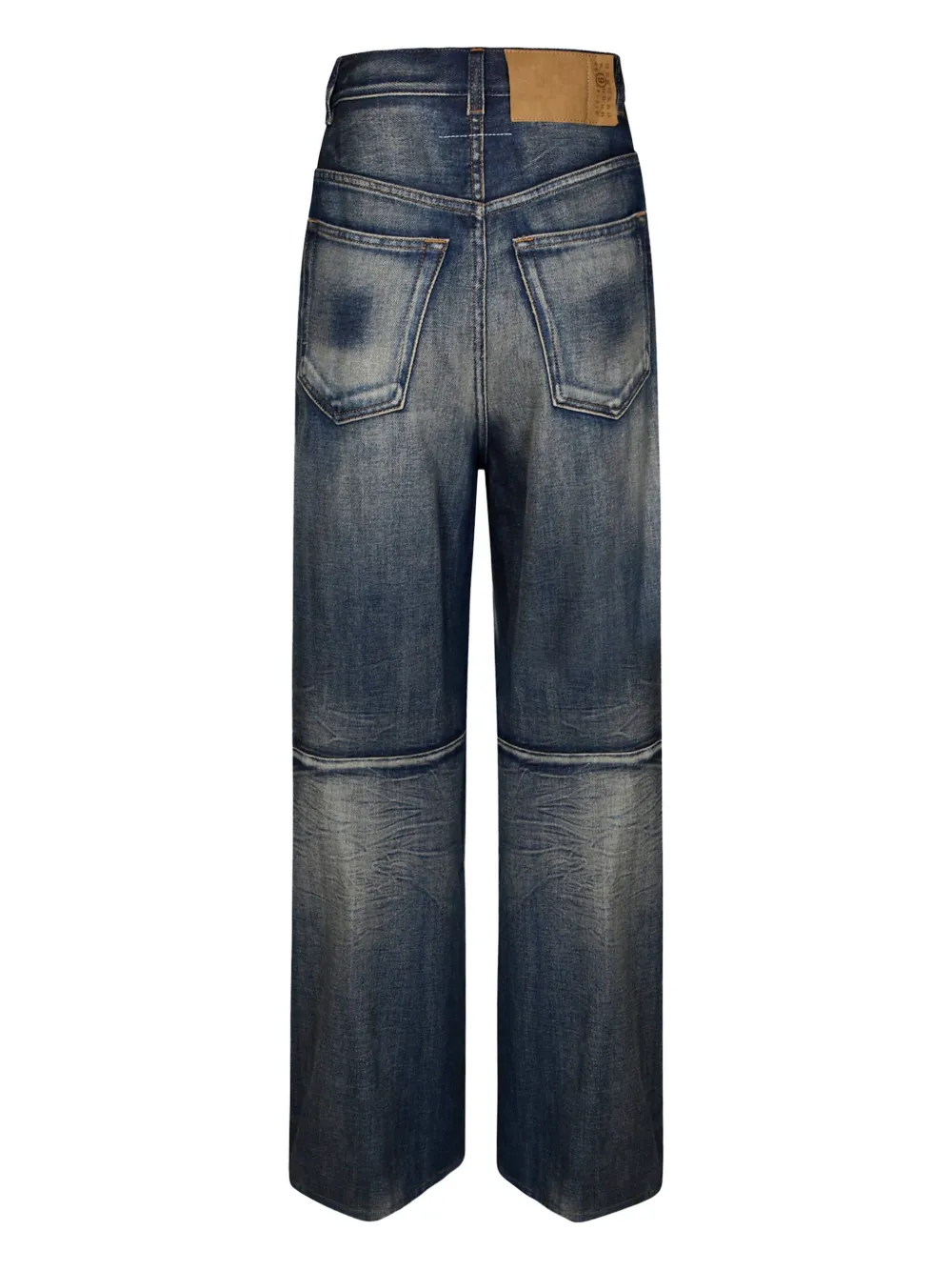 MM6 Maison Margiela logo-patch panelled jeans | Wide-Leg Jeans | Image 2