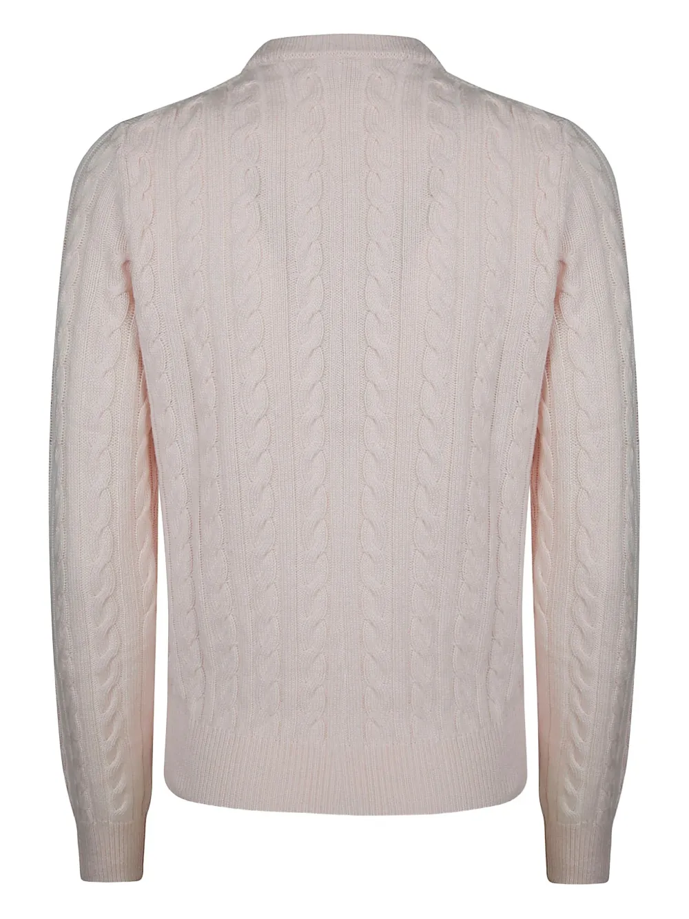 Sun 68 Crew-neck Cable Cardigan In Pink