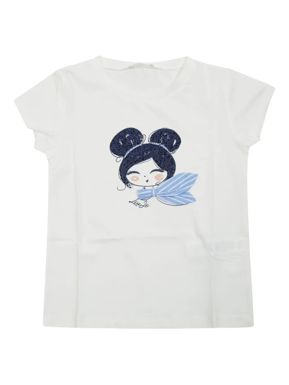 Liu •jo Kids' Appliqué T-shirt In White