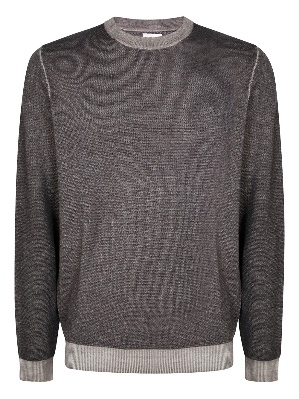 Sun 68 Wool Crew Neck Sweater In Gray