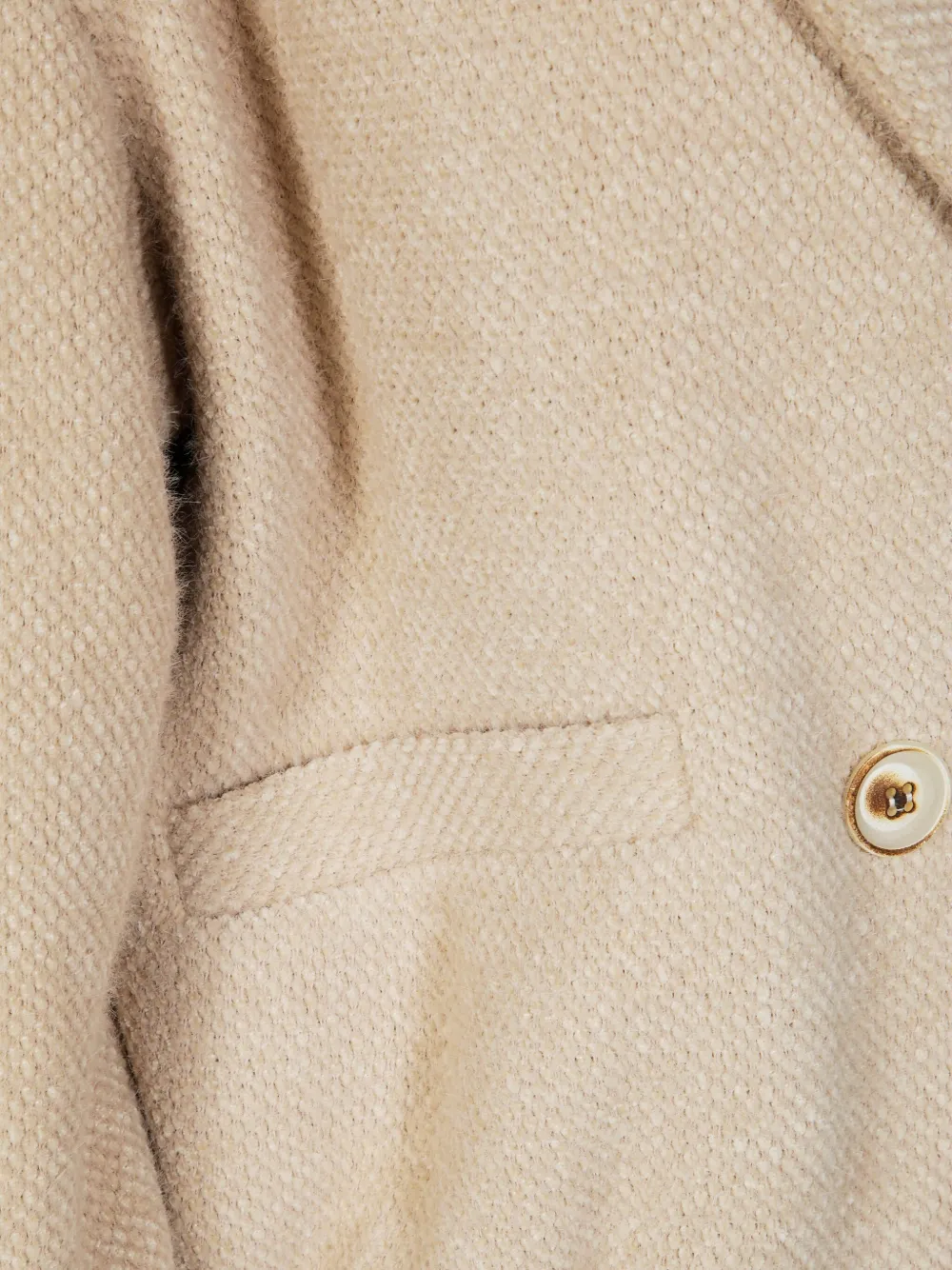 DIXIE Jas met dubbele rij knopen Beige