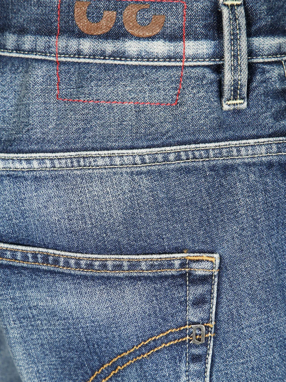 DONDUP Broek met riemlussen Blauw