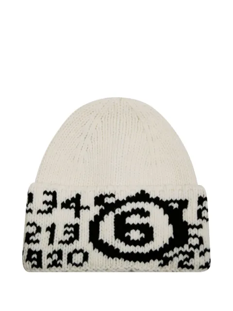 MM6 Maison Margiela Kids gorro tejido de canalé