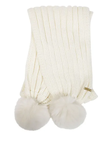 Liu Jo Kids ribbed pompom scarf