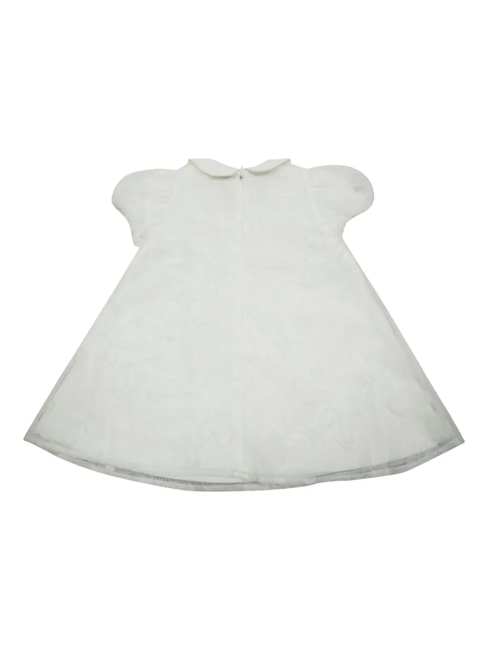 Liu Jo Kids Jurk met Peter Pan-kraag en korte mouwen - Wit