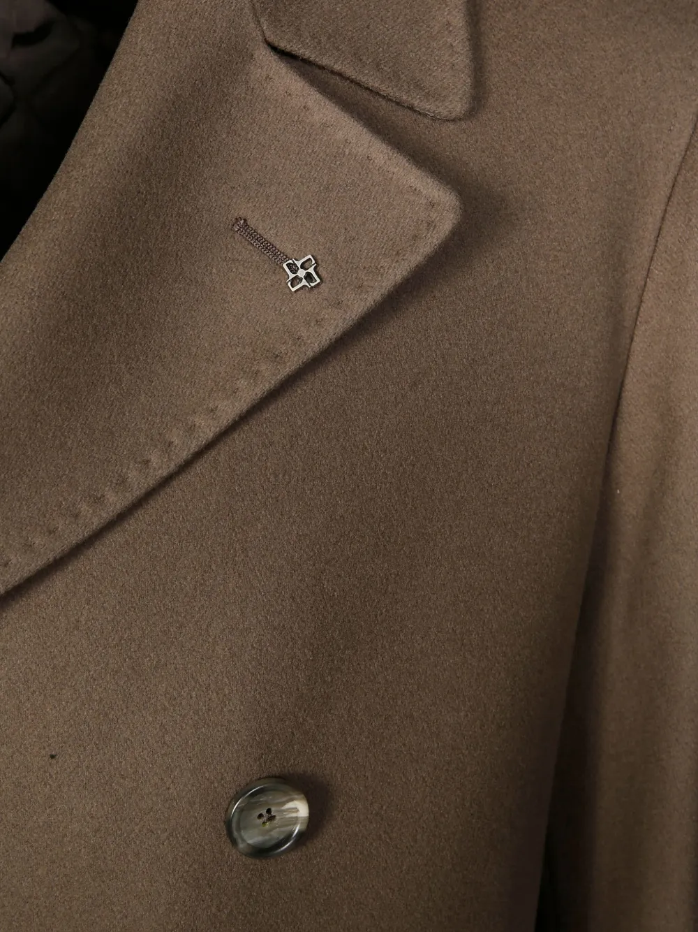 Tagliatore Double-breasted Notched-lapel Coat In Brown