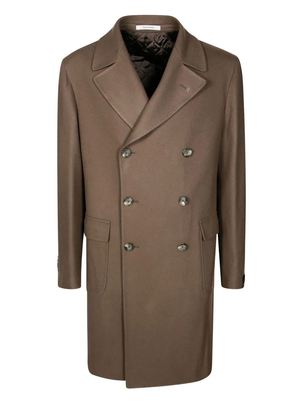 Tagliatore double-breasted notched-lapel coat | Brown | Image 1