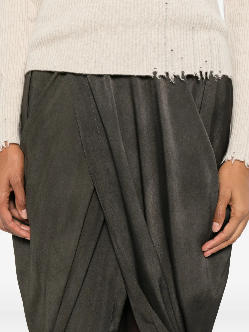 Uma Wang Asymmetric Skirt In Black