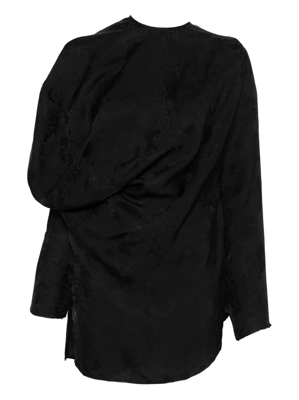 Uma Wang Draped Blouse In Black