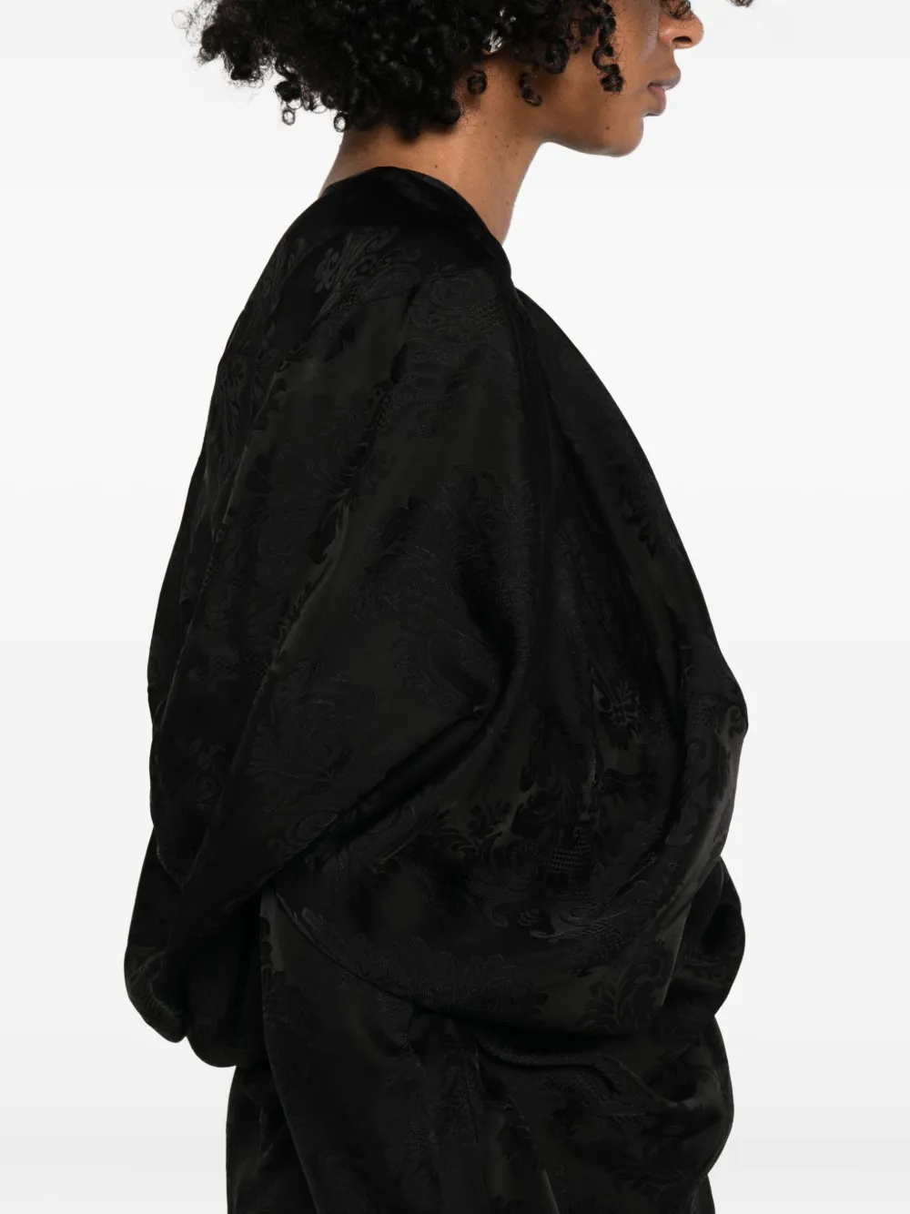 Uma Wang Draped Blouse In Black