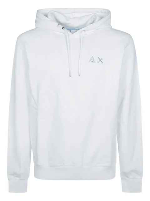 Sun68 logo-embroidered cotton hoodie