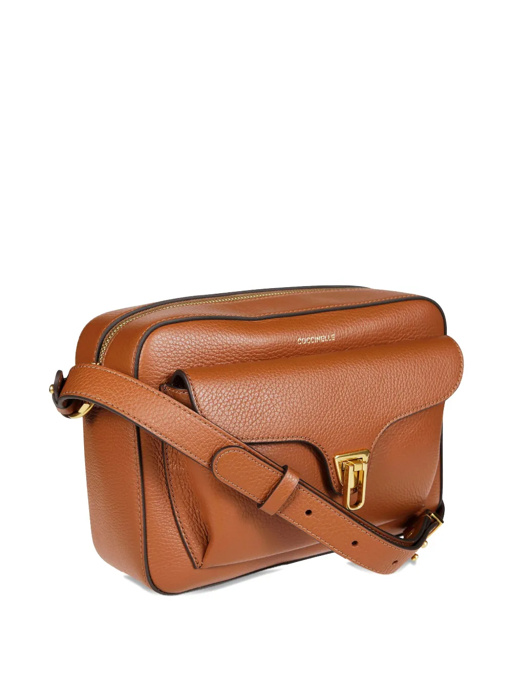 Coccinelle Flap Beat Soft L Cross Body Bag In Brown