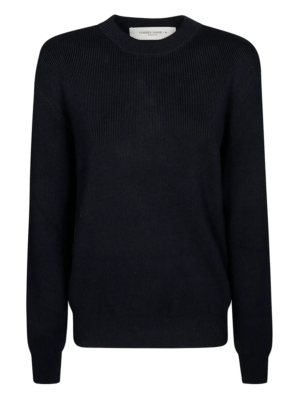 Golden Goose logo-embroidered crew-neck sweater | Blue | Image 1