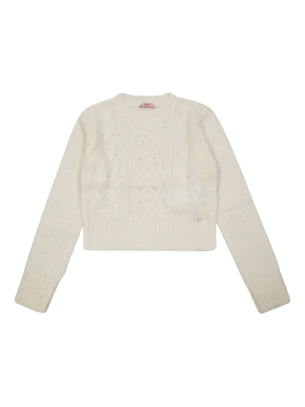 Liu Jo Kids cable-knit sweater | Neutrals | Image 1