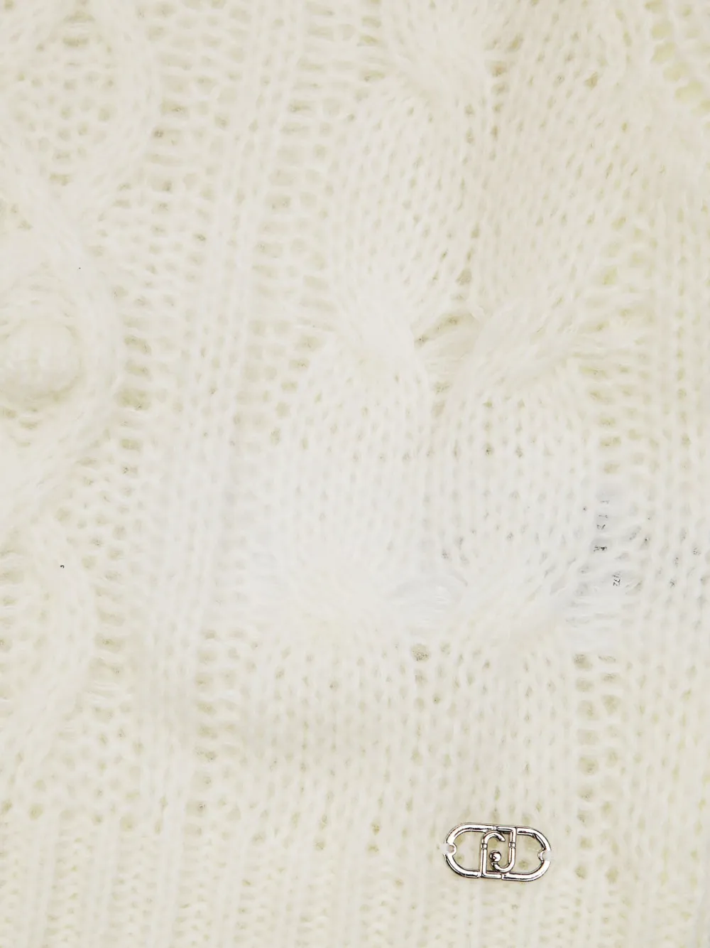 Liu •jo Cable-knit Sweater In Neutral