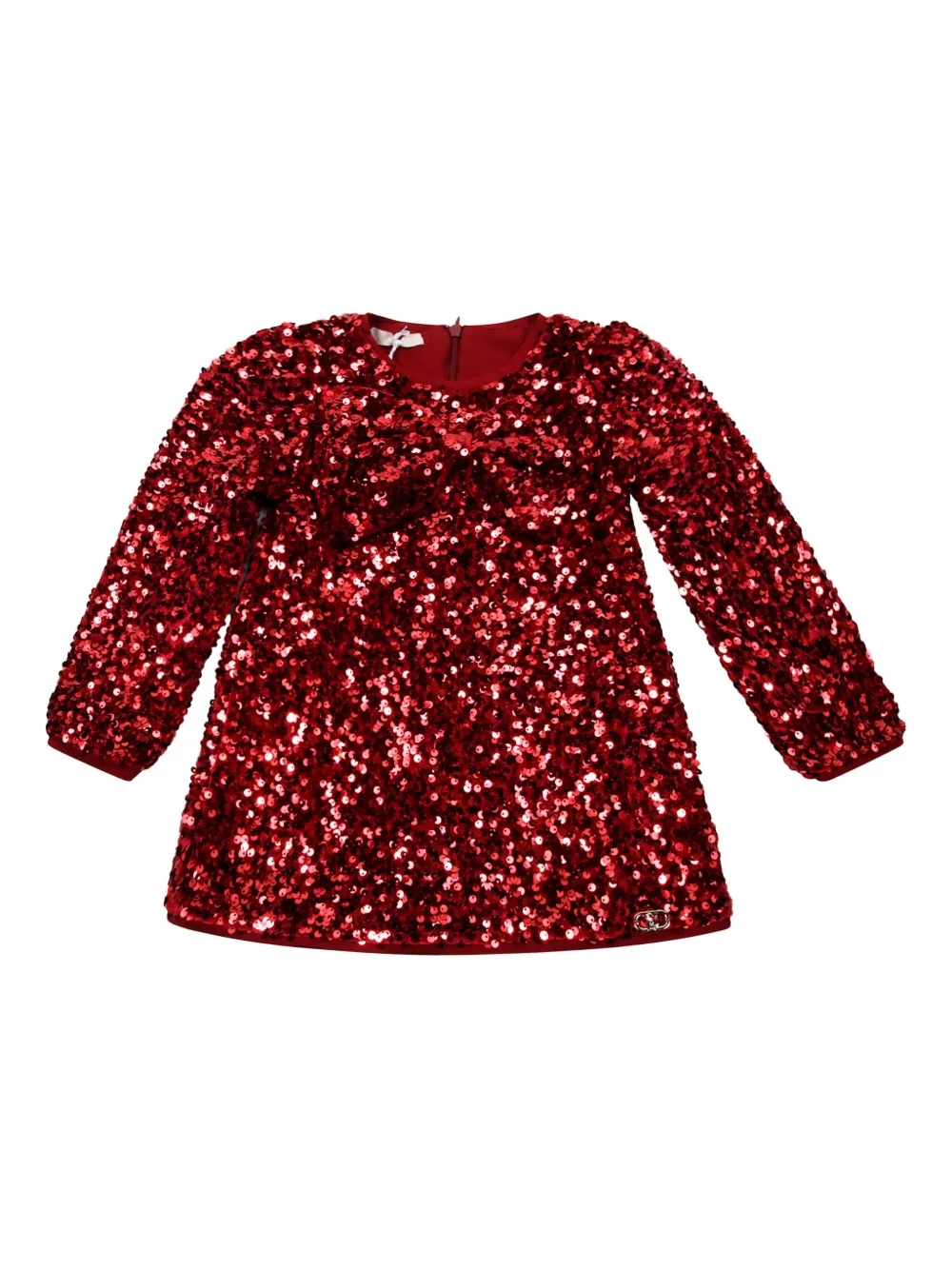 Liu Jo Kids sequin-embellishment long-sleeve dress - Rosso
