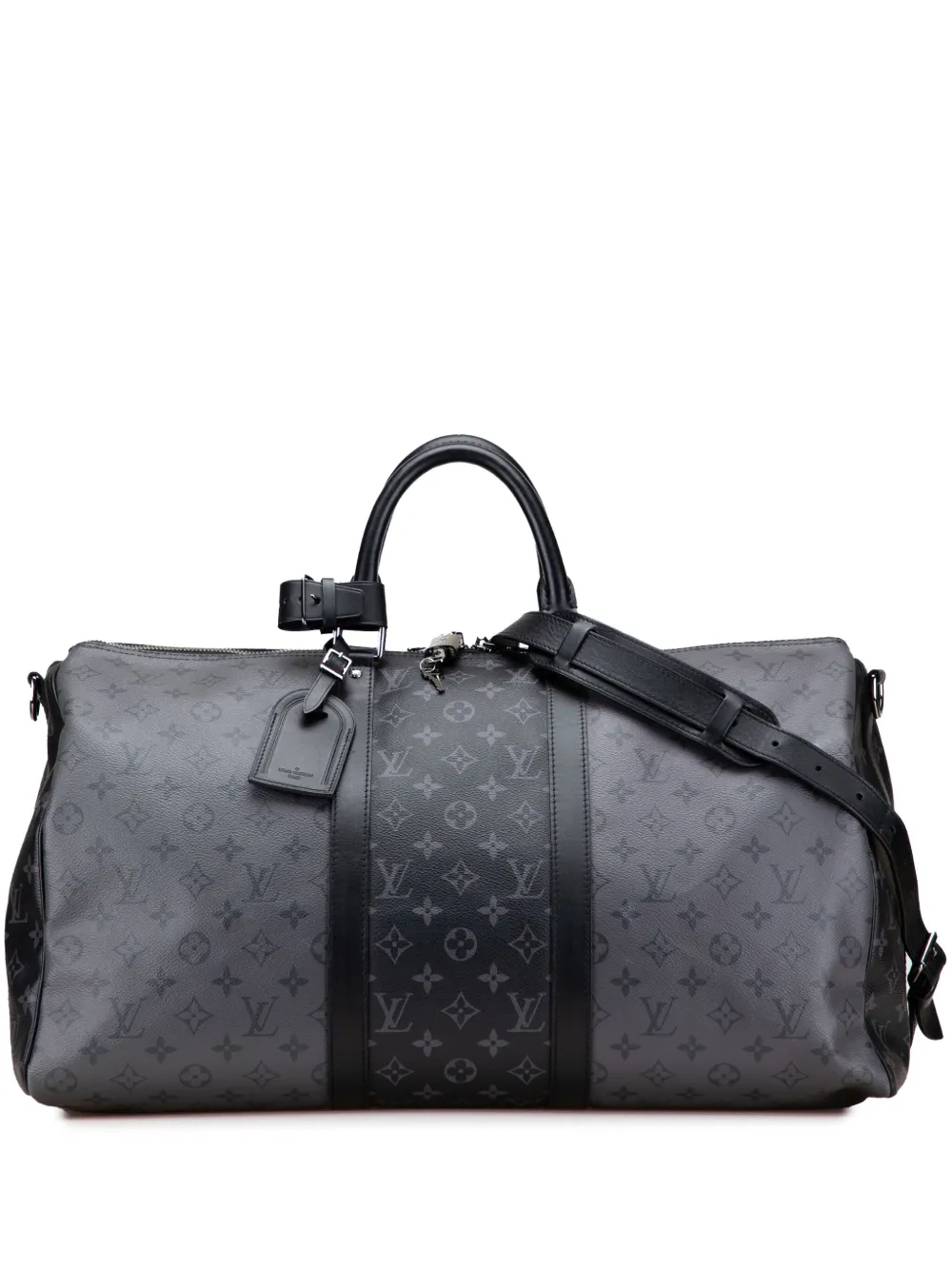 Louis Vuitton Pre-Owned 2021-2025 モノグラム エクリプス リバース キーポル バンドリエール 50 Louis Vuitton Pre-Owned 2021-2025 モノグラム エクリプス リバース キーポル バンドリエール 50