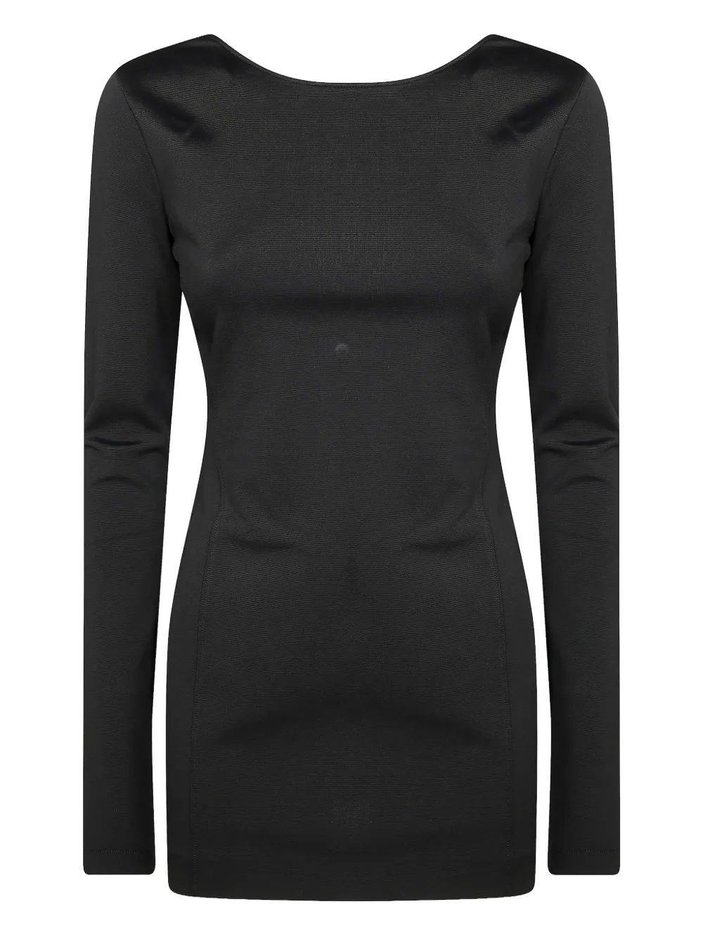 THE ANDAMANE Abito corto Viviana a maniche lunghe - Nero