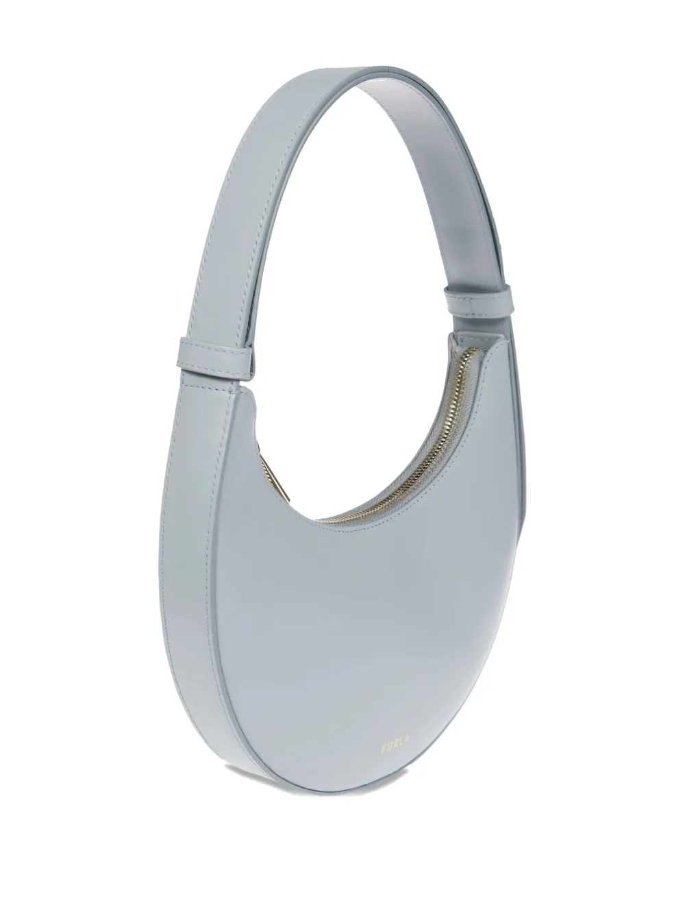 Furla Curved Silhouette Mini Shoulder Bag In Blue