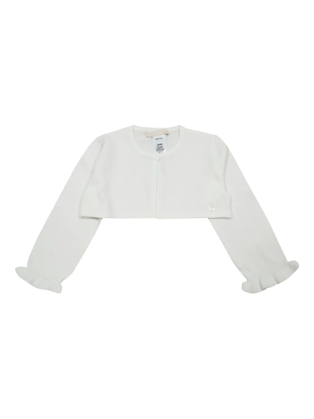 Liu Jo Kids Cardigan con ruches - Bianco