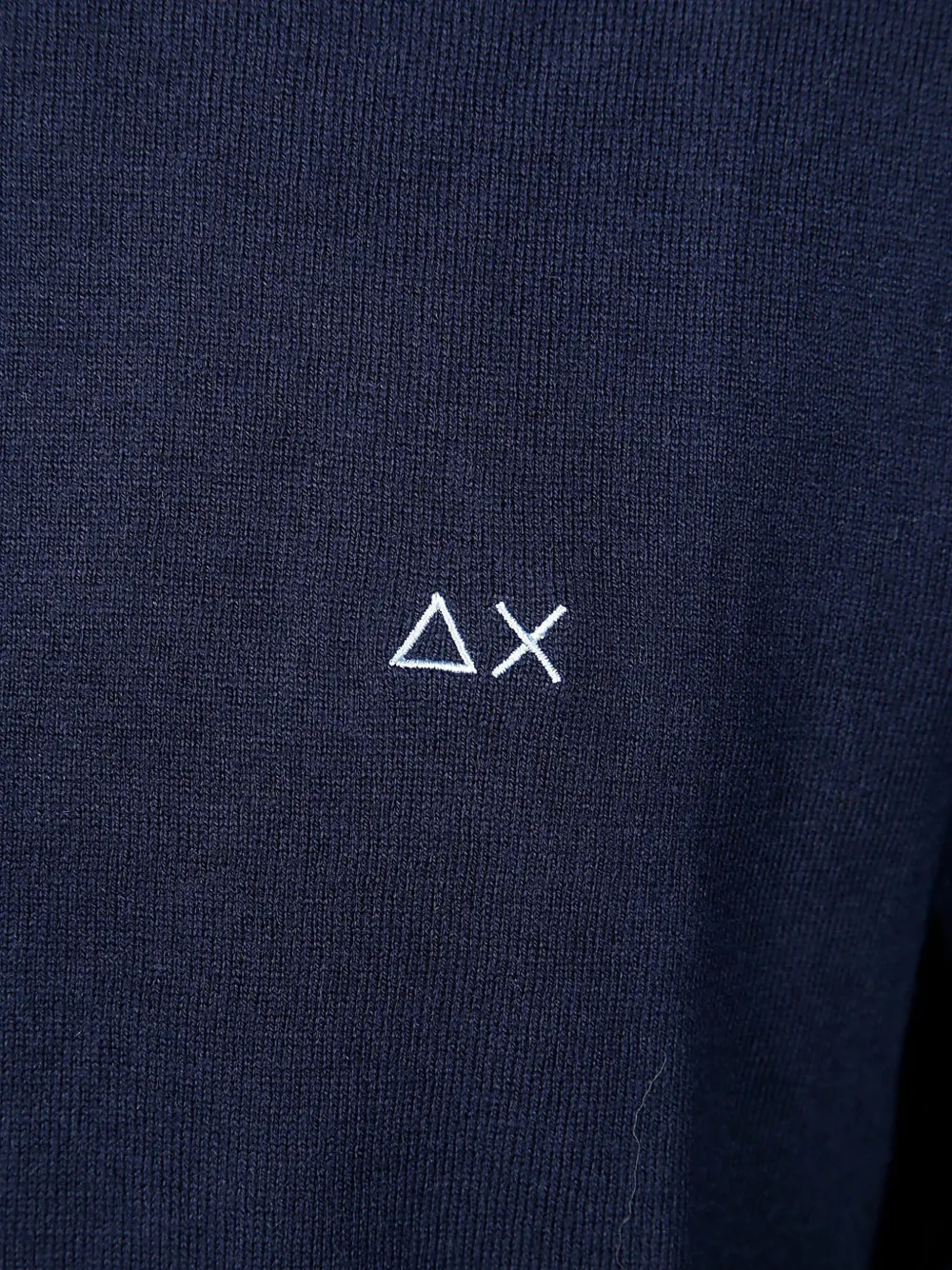 Sun68 Trui met elleboogpatch en ronde hals Blauw