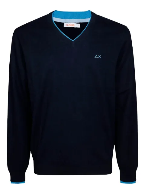 Sun68 V-neck ribbed sweater