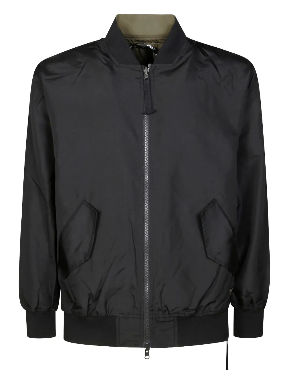 Taion Zip-up Reversible Bomber Jacket In Black