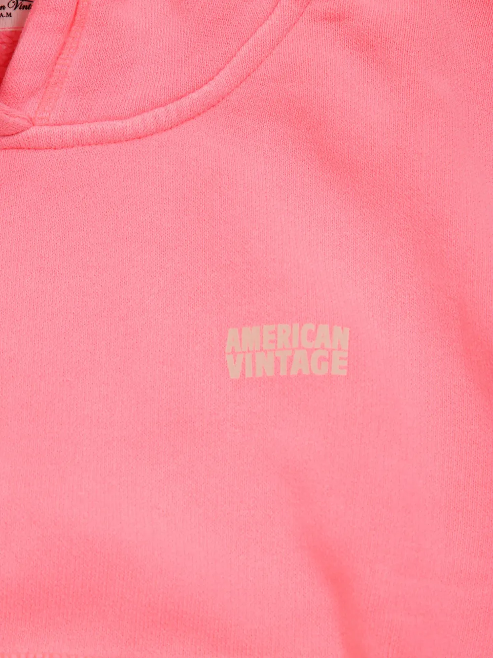 American Vintage Kids Hoodie met logoprint Roze