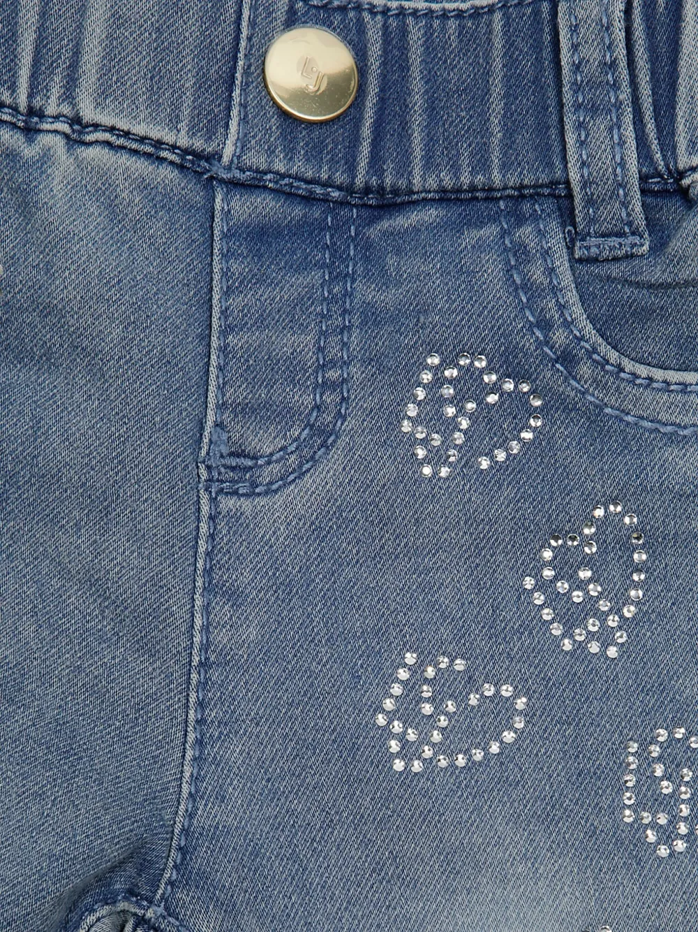 Liu Jo Kids Ricami broek met hartpatroon Blauw