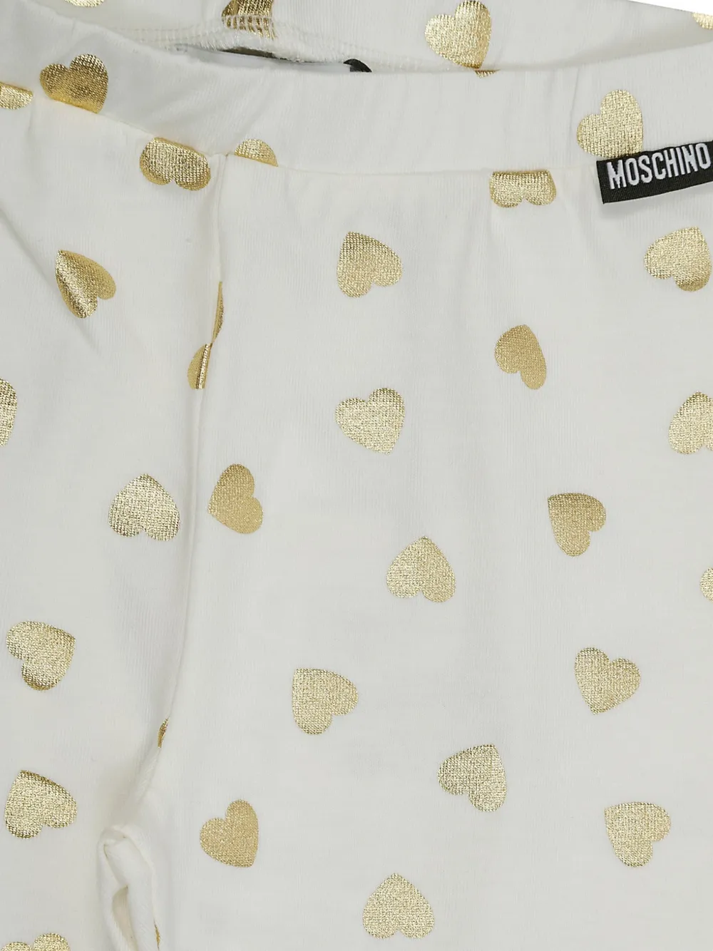 Moschino Kids Legging met hartprint Grijs