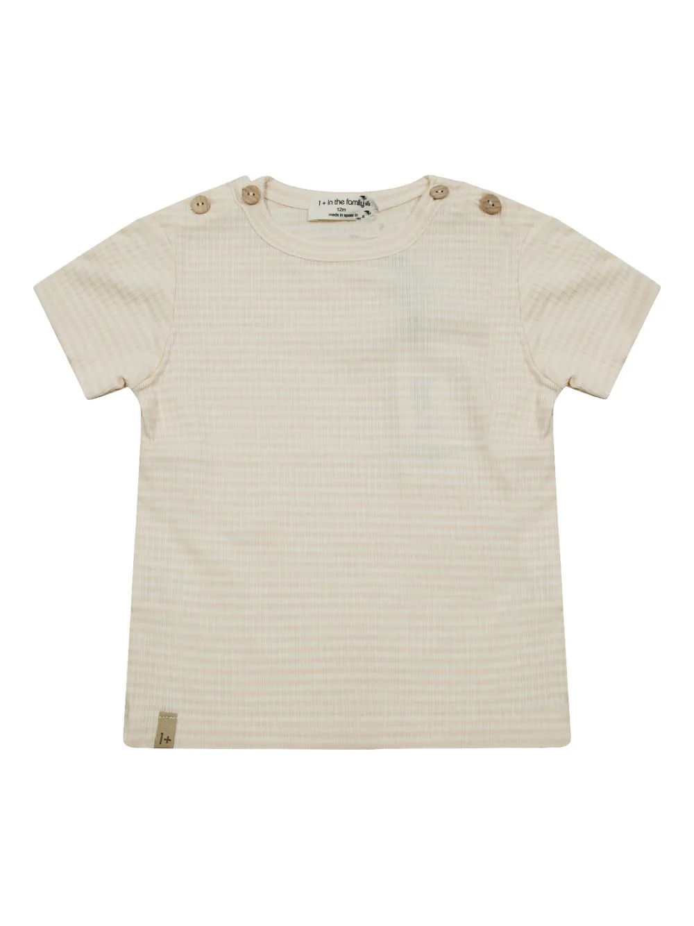 1 + IN THE FAMILY ボタン Tシャツ - ニュートラル