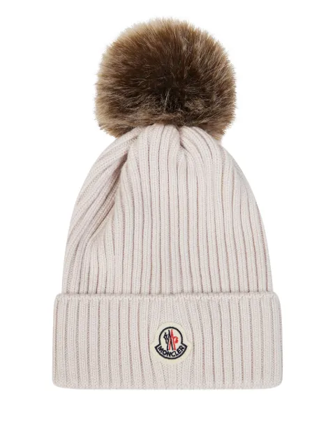 Moncler Enfant logo-patch beanie hat