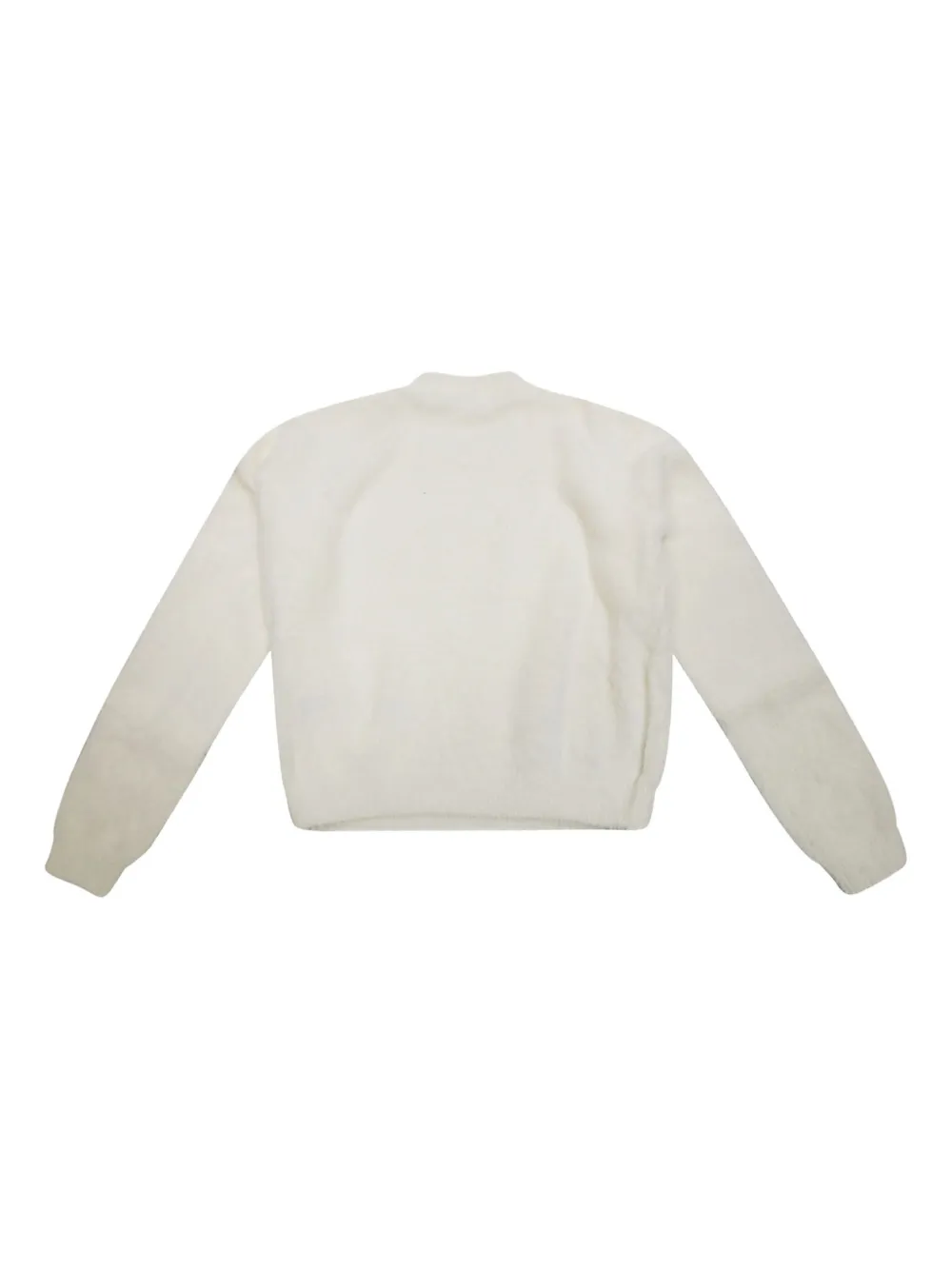 Liu •jo Crew-neck Knit Sweater In White