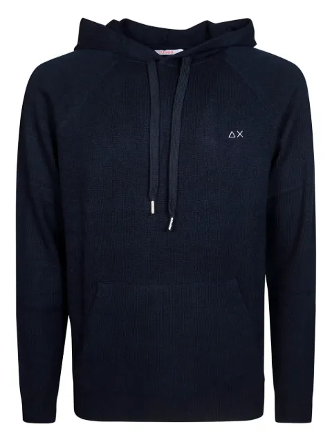 Sun68 logo-embroidered hoodie