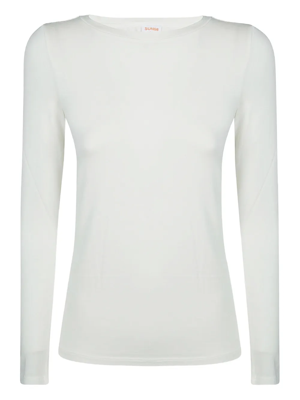 Sun 68 Sailor-neck Long-sleeve T-shirt In White