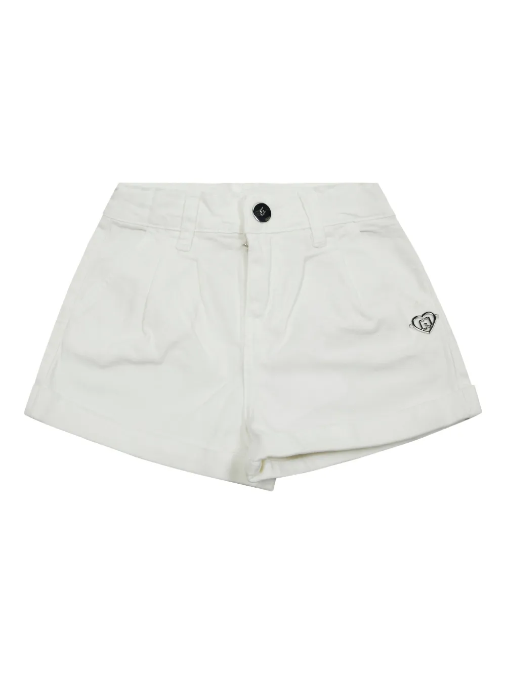 Liu •jo Kids' Logo-plaque Shorts In White