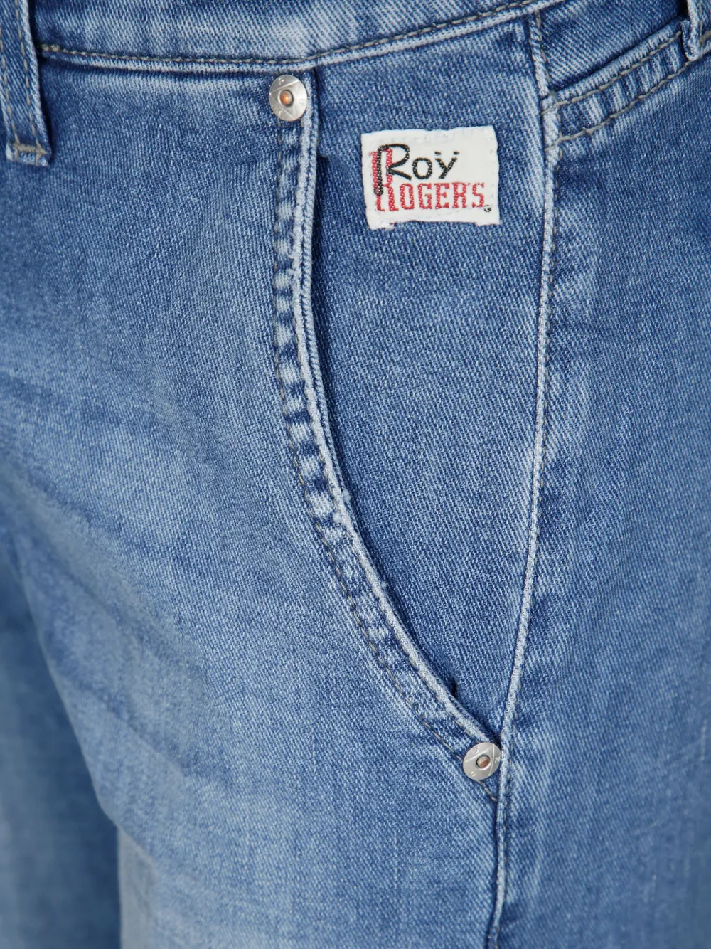 Roy Rogers Nick jeans met logopatch Blauw