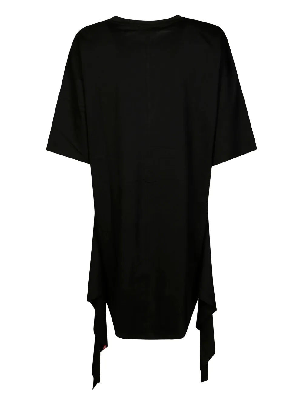 Diesel Asymmetrical Hem Black Tunic With Side Ties In Black