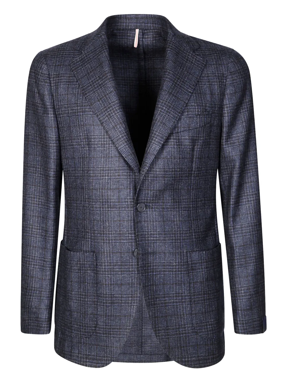 Santaniello two-button check blazer | Blue | Image 1