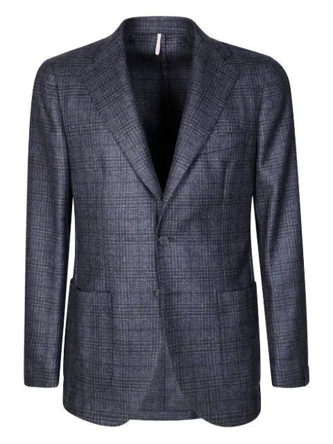 Santaniello blazer con motivo de cuadros y dos botones
