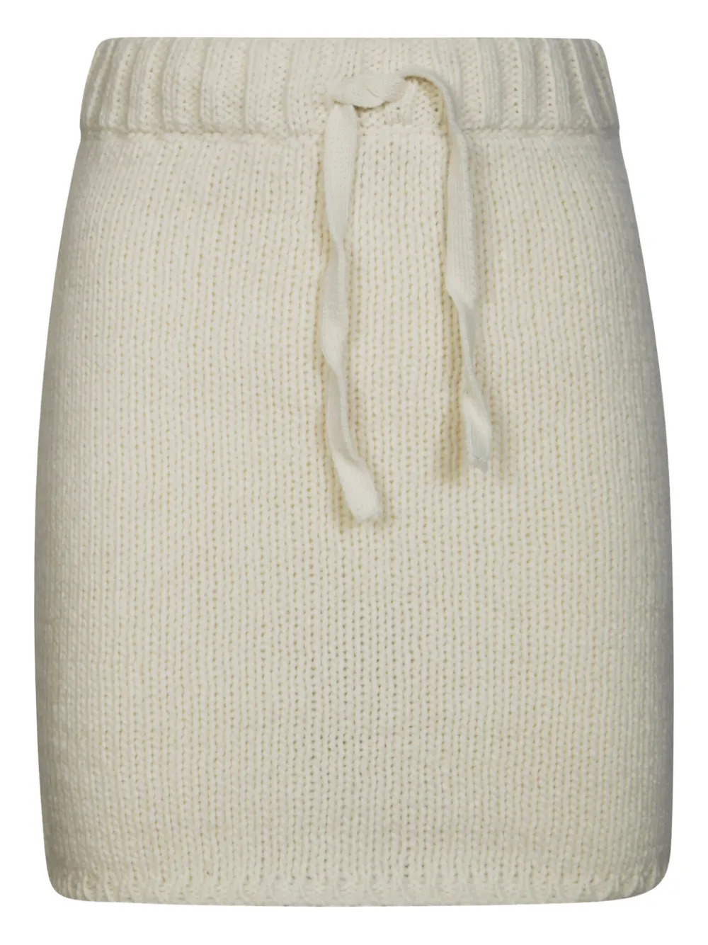 Fiorucci drawstring pocket knitted skirt | White | Image 1