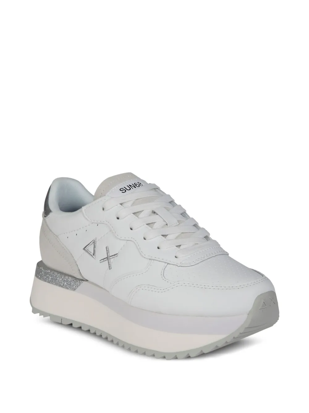 Sun68 Big Ally sneakers met plateauzool - Wit