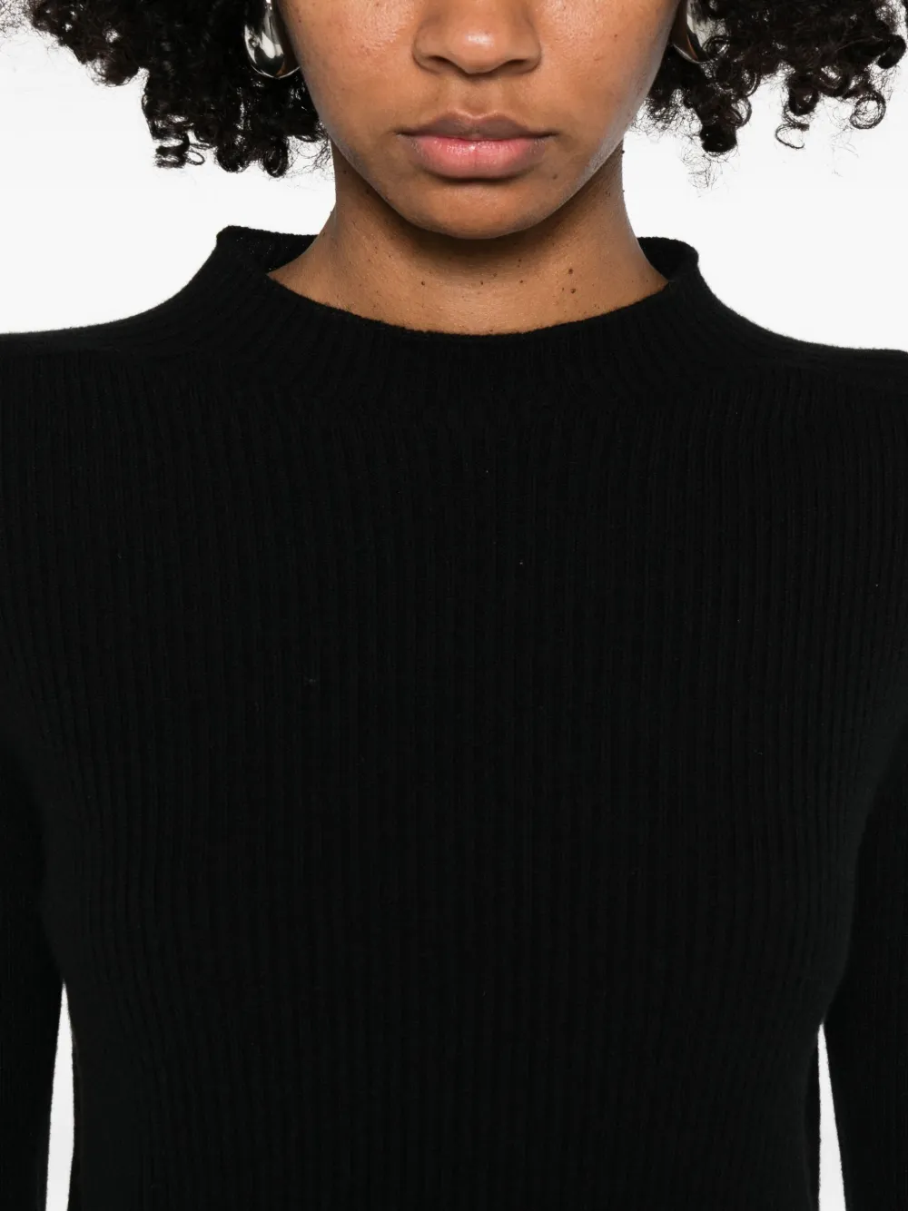 Uma Wang Geribbelde sweater Zwart