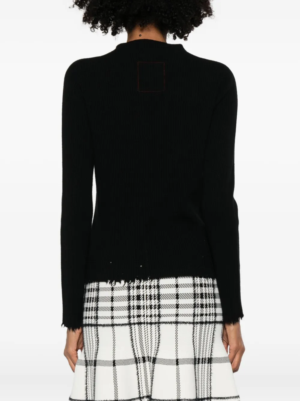 Uma Wang Geribbelde sweater Zwart