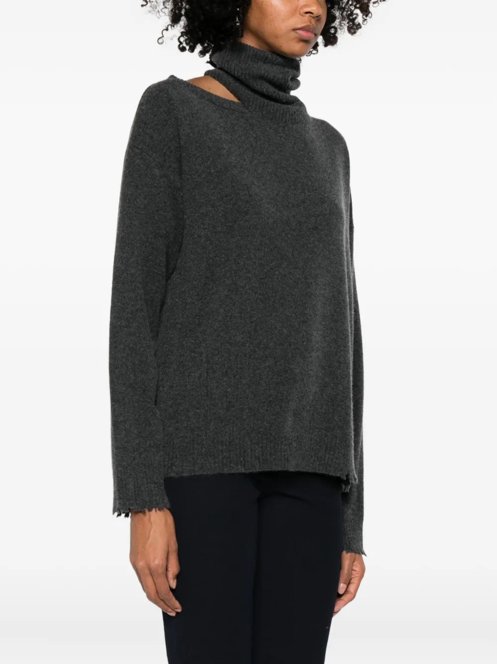 Uma Wang Roll-neck Sweater In Gray