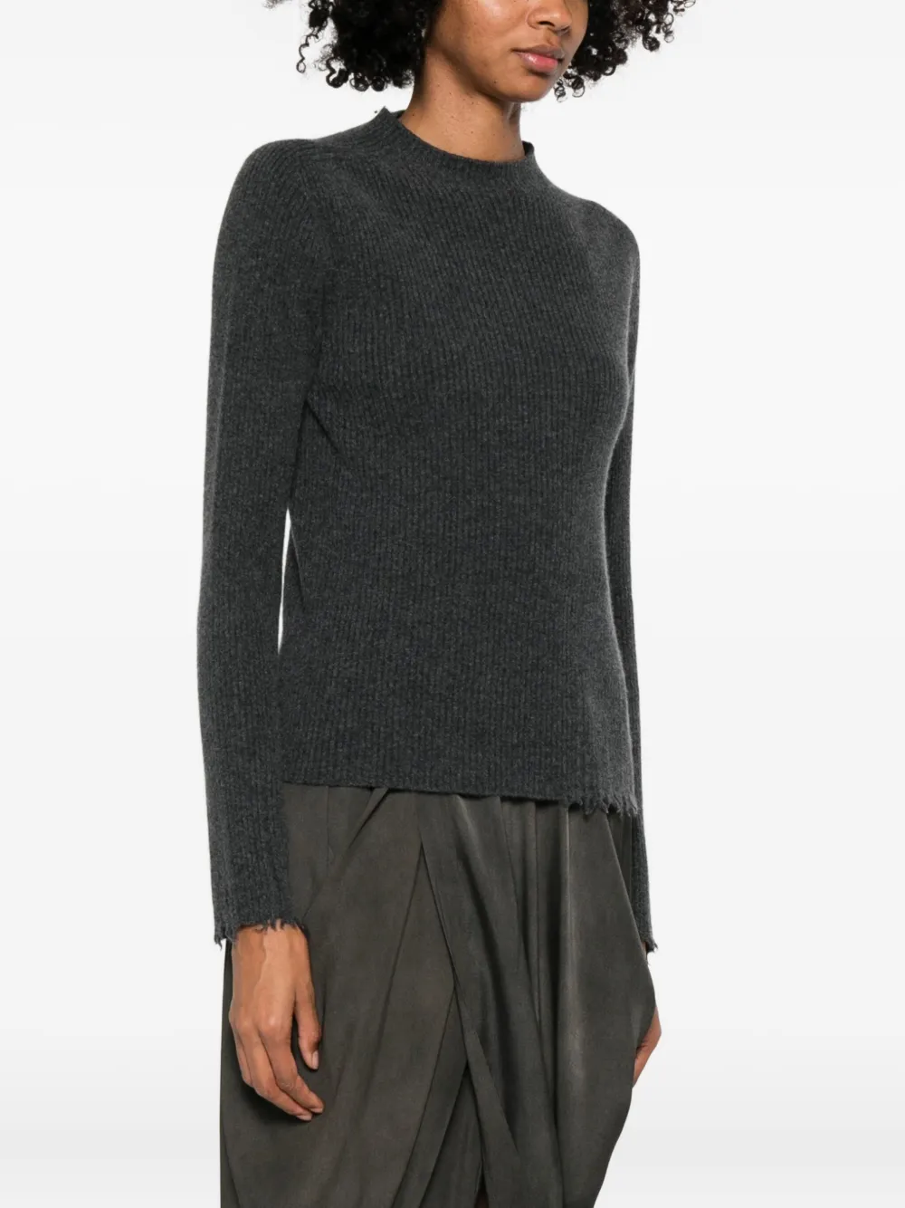 Uma Wang Ribbed Sweater In Black
