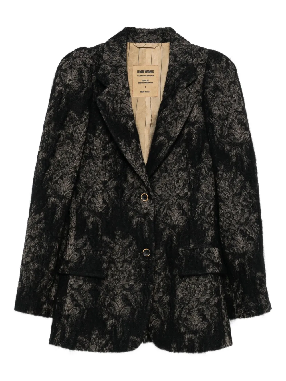 Uma Wang blazer à fleurs | noir | Image 1