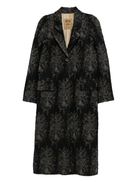 Uma Wang floral-motif single-breasted coat