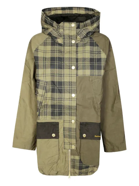 Barbour Shelley plaid-pattern parka jacket 